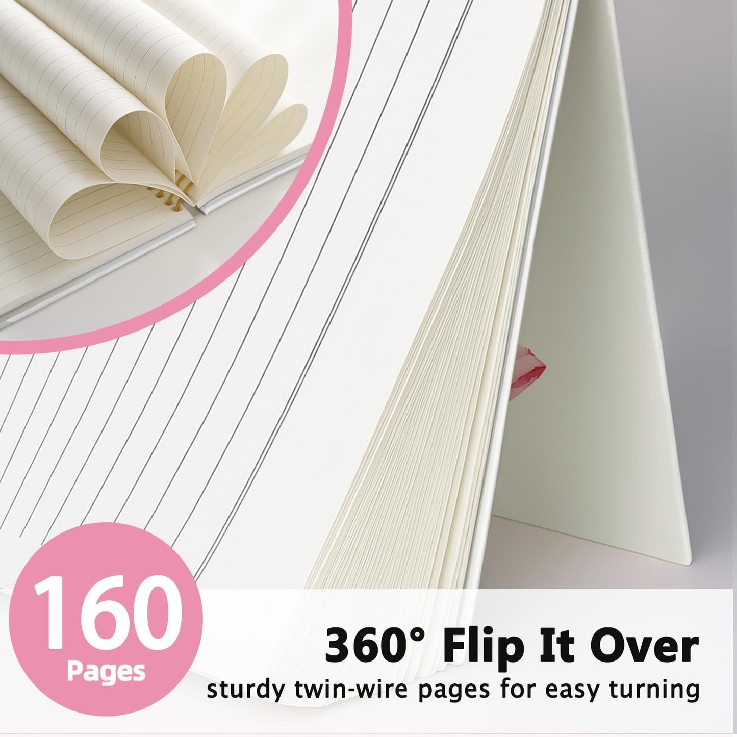 Coquette Pink Bow Christian Notebook, Preppy Aesthetic Journal Notebook, Bible Journal Notebook, Bible Journaling Notebook, You Are so Loved Hardcover Spiral Notebook 5.5X8.3 Inch