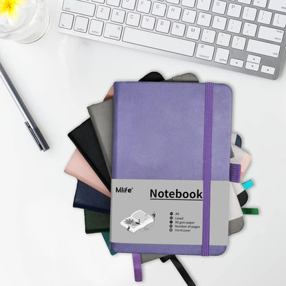 A6 Small Journal Notebook, Lined Pocket Notebook with Pen Holder, Mini Notebook Hardcover, 192 Pages, 3.9 Inches * 5.5 Inches Journal for Women and Man（1Pack Pink）