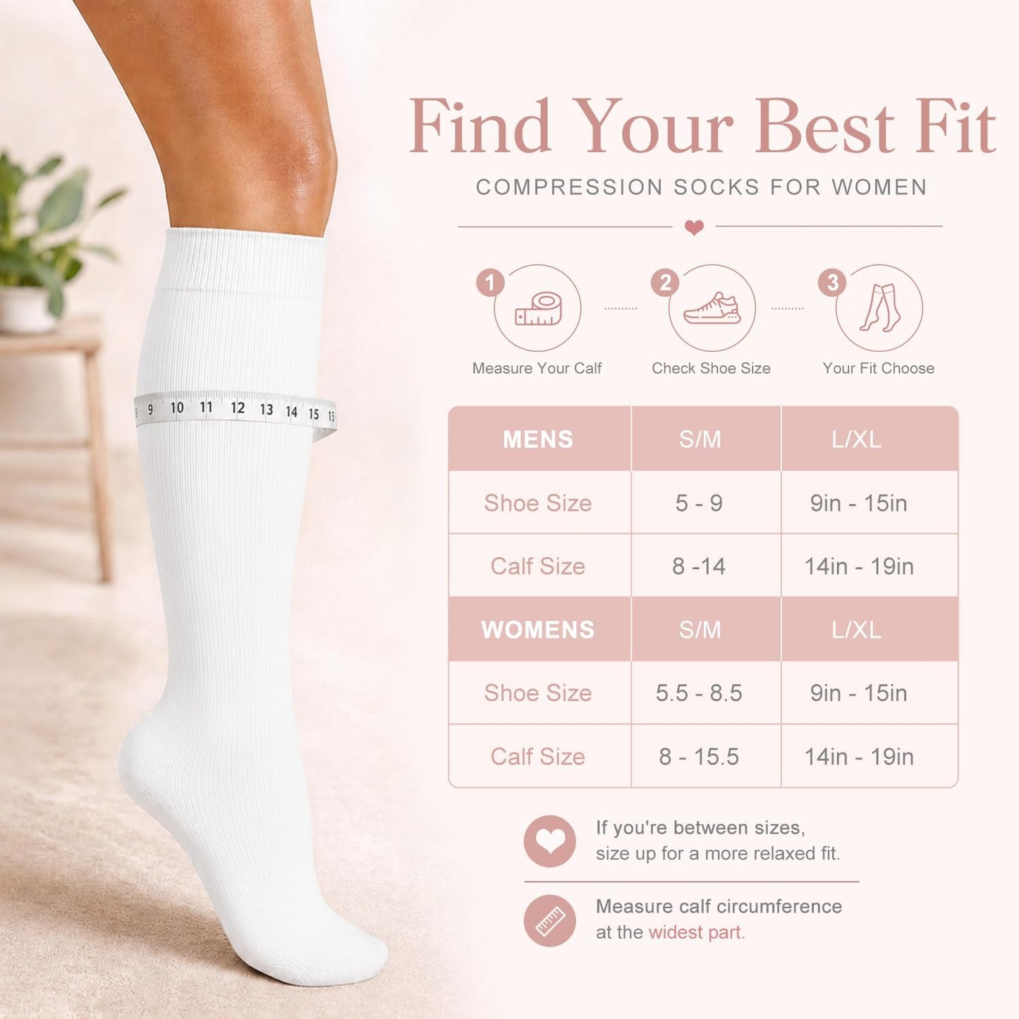 4 Pairs-Compression Socks for Women&Men Circulation-Best Support for Nurses,Running,Athletic