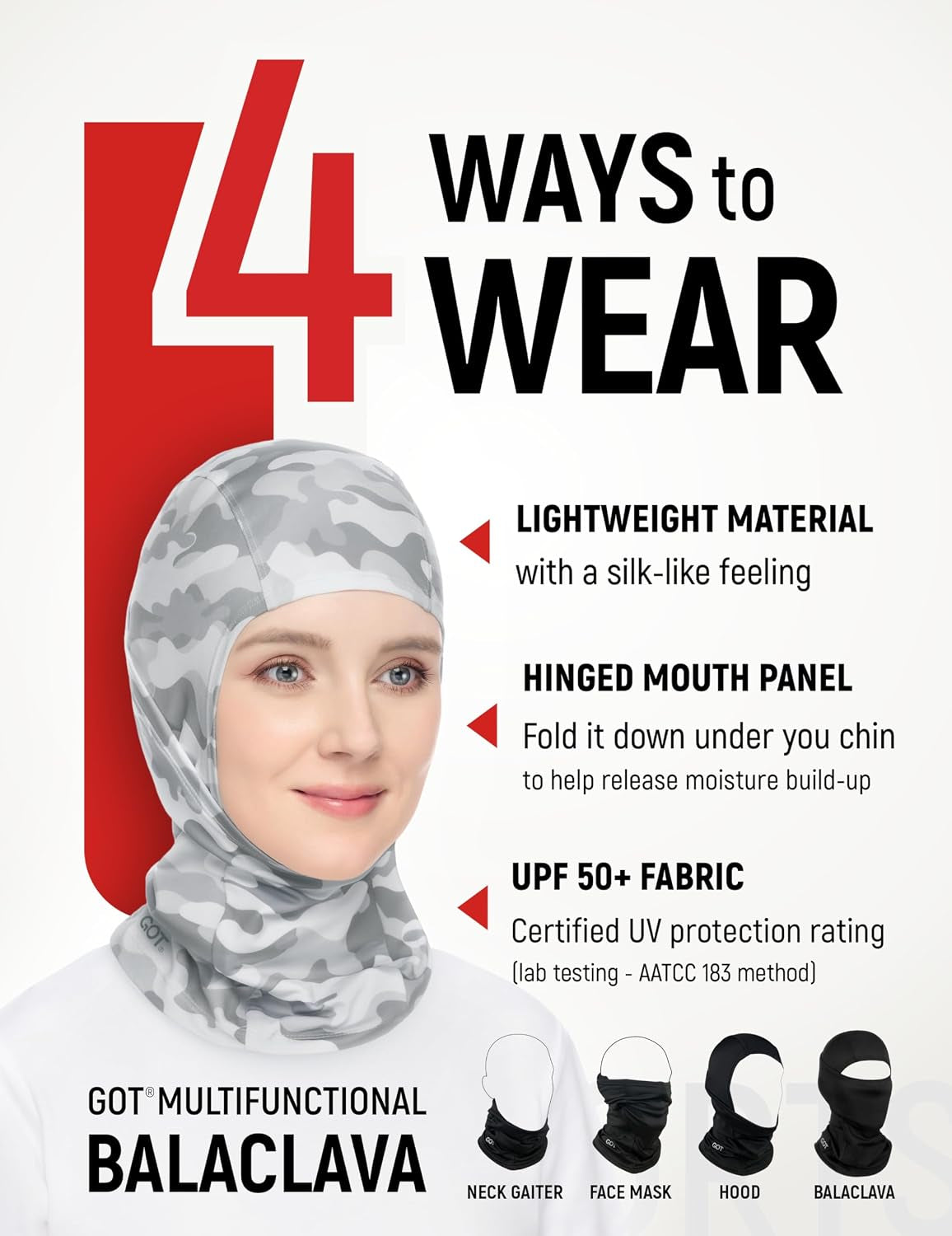 UPF 50+ Balaclava Face Mask - Sun Protection Hood Balaclava for Men Women - Motorcycle Sheisty Mask for Fishing