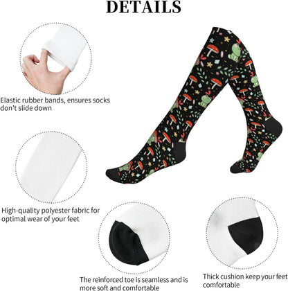 Floral Pattern Socks for Women & Men Support Circulation for Nurse, Travel, Flight