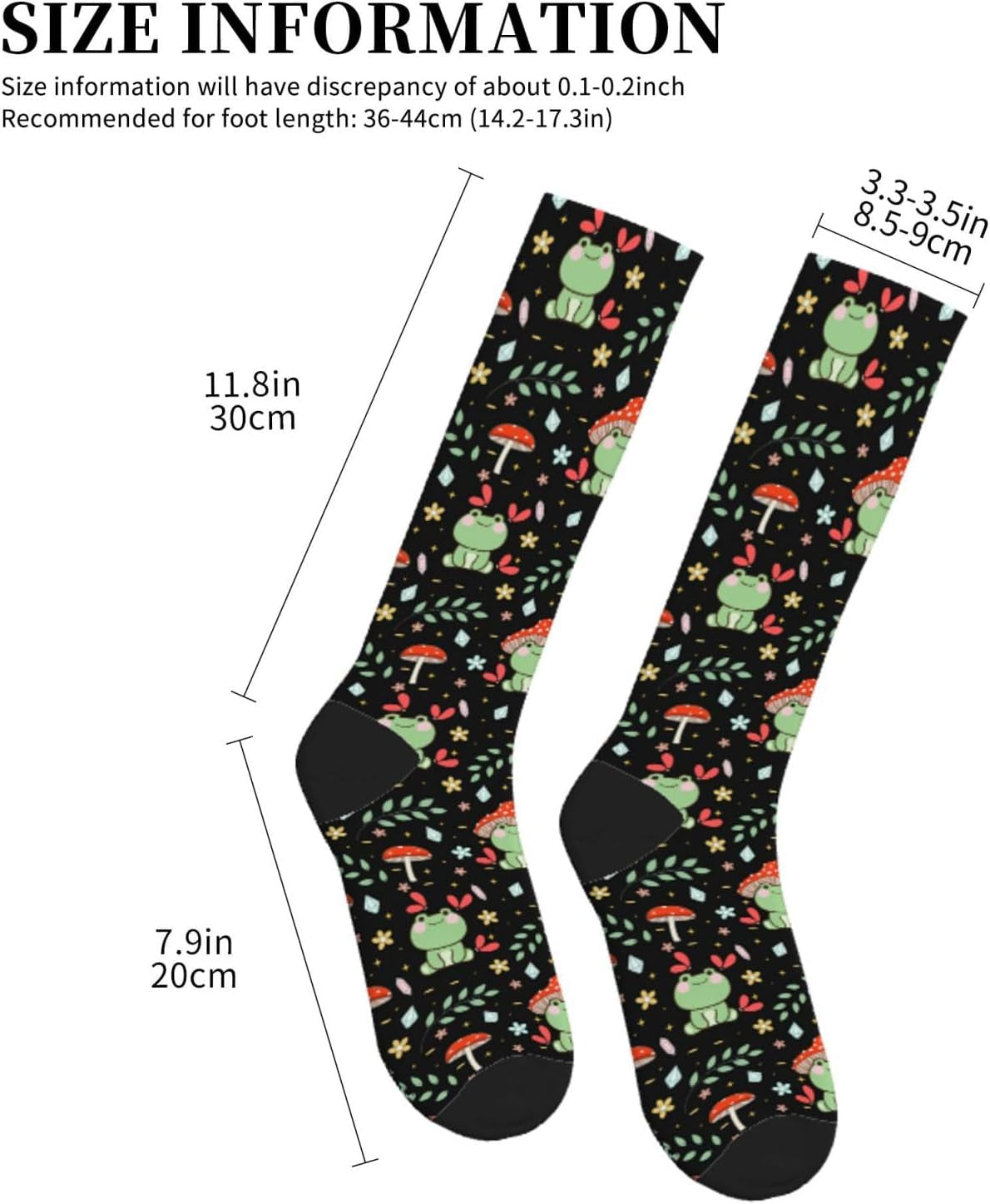 Floral Pattern Socks for Women & Men Support Circulation for Nurse, Travel, Flight